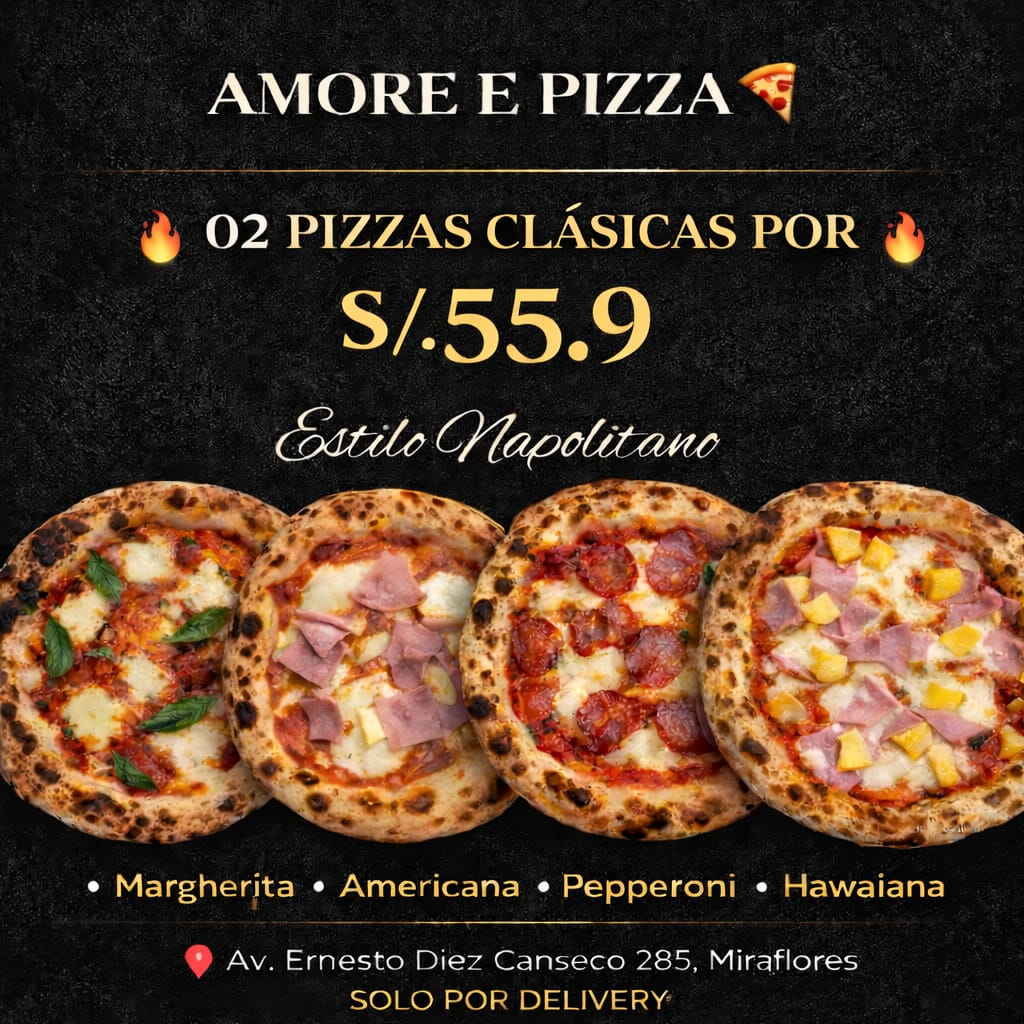 2 pizzas clasicas
